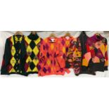 Three twinsets by Escada in bright colours c1980's. Sizes 42, 40 and 38.Condition ReportSlight usage