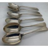 Six silver dessert spoons and six dessert forks Sheffield 1930 R F Mosley and Co. Total weight 620.