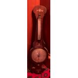 A Victorian rosewood and mother of pearl mercurial barometer, 95cm h.Condition ReportGood