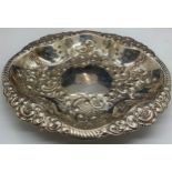 A pierced silver dish Birmingham 1896 maker Plante & Co. 26,5 x 21cm. Weight 242.3gm.Condition