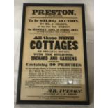 Victoria Auctioneers, sale advertising poster, Preston in Holderness by Mr J Sharpe, sale of 9