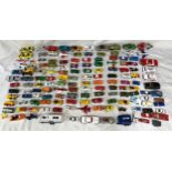 A collection of diecast model cars, Matchbox Super kings, Corgi Juniors, some Majorette and Lone