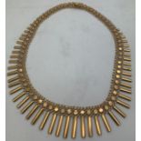 An 18 carat gold collar necklace. 31.5gm.Condition ReportGood condition.