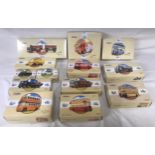 Boxed Corgi models, buses, trucks, car and fire engine, 13 assorted models.Condition ReportMint