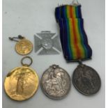 WW I medals 2690 PTE F. Turton, 22865 PTE W. Whatmough R.A.M.C. 105998 PTE E. Wolfdenden R.A.M.C