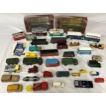 A mixed selection of toy cars, trains, trams etc to include Dinky Bedford 460, Corgi toys- Smith's