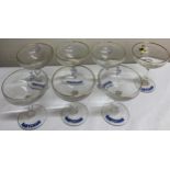 Eight vintage Babycham glasses.Condition ReportGood condition.