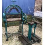 Avery cast iron platform scales and a large cast iron roller, John Ramsey of Hull.Condition
