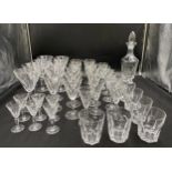 A collection of Waterford 'Sheila' glasses comprising 7 x goblets/red wine (10oz), 10 x white