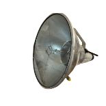 A large metal spot light/studio light on metal mounting bracket. Spot light face 48cm d, length