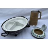 Various Copeland and Spode ceramics to include jug, plate warmer, ladle etc.Condition ReportMost