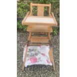 Metamorphic vintage baby high chair.