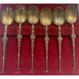 Cased silver teaspoons, Birmingham 1952 maker Deakin & Francis Ltd.