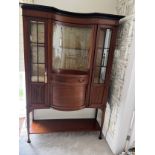 An Edwardian mahogany inlaid display cabinet. 121 w x 45 d x 176cm h.Condition ReportGood.