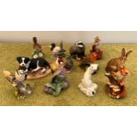 Border Fine Arts - 12 various figures to include Walkies B0860, Woody B1450, Charming B1214,