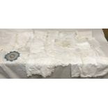 A collection of crocheted cotton table line.Condition ReportAppears in fairly good condition.