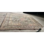 A good quality vintage wool carpet square. 369 x 317cm.Condition ReportWear to edges.