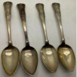 Four silver teaspoons, total weight 70.6gm. Edinburgh 1824, maker T.S.Condition ReportSlight marks