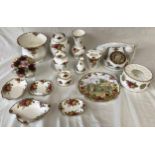 Royal Albert Old Country Roses ornamental ware to include: telephone, planter 17cm, ginger jar 17cm,