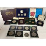 A collection of coins to include Royal Mint 1970 coinage of GB and NI, Anniversary proof set