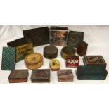 16 Assorted tins of various colours and sizes.Condition ReportAge related wear, tarnished, dents and