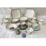 A selection of 20thC ceramics to include a Shelly China Cairo part tea set of 2 x plates 25cms d,