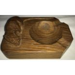 Robert Thompson of Kilburn 'Mouseman' oak ashtray, 10.5cm.Condition ReportSlight dirt grime and