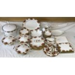 Royal Albert Old Country Roses dinner ware to include: 3 x tureens 30cm, meat plate 38cm, 12 x