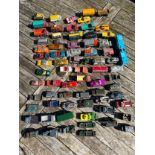 A large collection of 70's and earlier Matchbox and Lesney diecast model vehicles including
