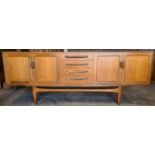 A 1974 E-Gomme G-Plan Fresco teak sideboard. 79 h x 214 w x 46cm d.Condition ReportVery good