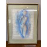 Ronald Dickinson framed chalk on paper of a study of a nude, unsigned. Picture size 32.5cms w x 46.