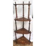 A Victorian inlaid four height whatnot. 60 w x 136cm h.Condition ReportMinor inlay loss to top,