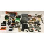 Hornby OO gauge model train set, engine, goods wagons, buildings, track and accessories.Condition