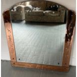 An Art Deco style mirror. 92 h x 81cm w.