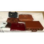 A selection of leather bags, Radley handbag, a leather satchel type bag, Tony Perotti organiser, 3