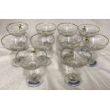 A collection of 10 Babycham glasses. 11cm h.Condition ReportMinor gilt rub to rims, otherwise good.