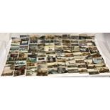 Collection of 100 postcards, topographical scenes. British and World mono photo cards and colour