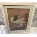 Charles Frederick Tunnicliffe large framed print, signed L.R. and stamp lower right, Gander Goose,