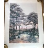 Dawn Matthews artist proof prints, signed, three repeats Gail River and on of Downstream New Abbey