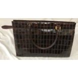 J Perez Valencia Spain large leather handbag 44 w x 30cm h.Condition ReportVery good, no