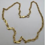 A 9 ct gold chain necklace. 45cms l. 12.6gms.