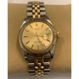 A vintage gentleman's Rolex Oyster wristwatch in stainless steel and 14 carat gold, with extra links