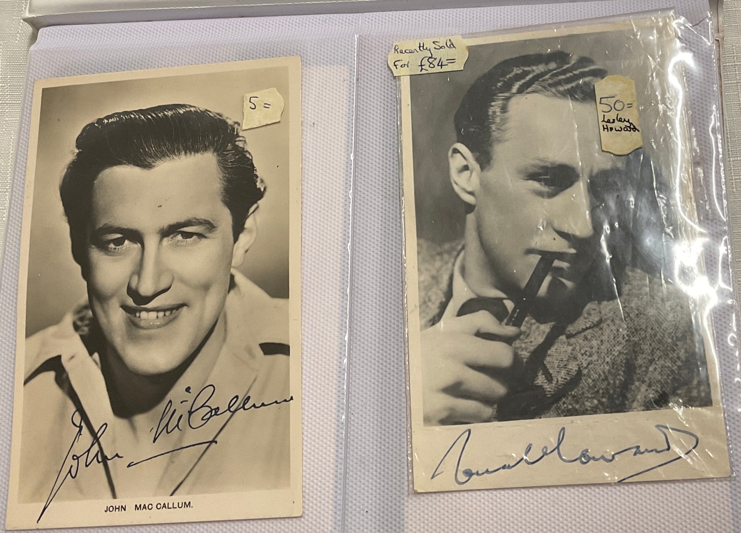 Various autographs to include Ronald Howard, Margaret Lockwood, Richard Attenborough, Anna Neagle