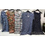 Five Cath Kidston dresses size 14, four floral pattern, 1 blue and white polka dot.Condition