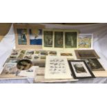 Selection of unframed prints, various subjects. Cries of London, The Sailors Dream, humorous
