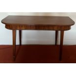 A 19thC mahogany 'D' end side table. 142 w x 62 d x 72cm h.Condition ReportSome beading missing to