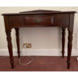Edwardian mahogany hall table with drawer to front. 91 w x 43 d x 76cm h.Condition ReportGood.