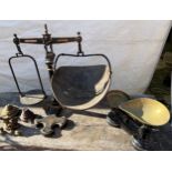 Various Vintage weighing scales and weights.Condition ReportWear commensurate with age.