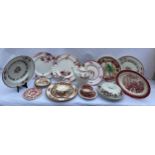 Collection of 20thC Copeland Spode to include oval 'Mandarin' plate, Woodcarver plate, hot water