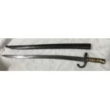 A WW I Bayonet. 70cm l. stamped X11346 to handle.